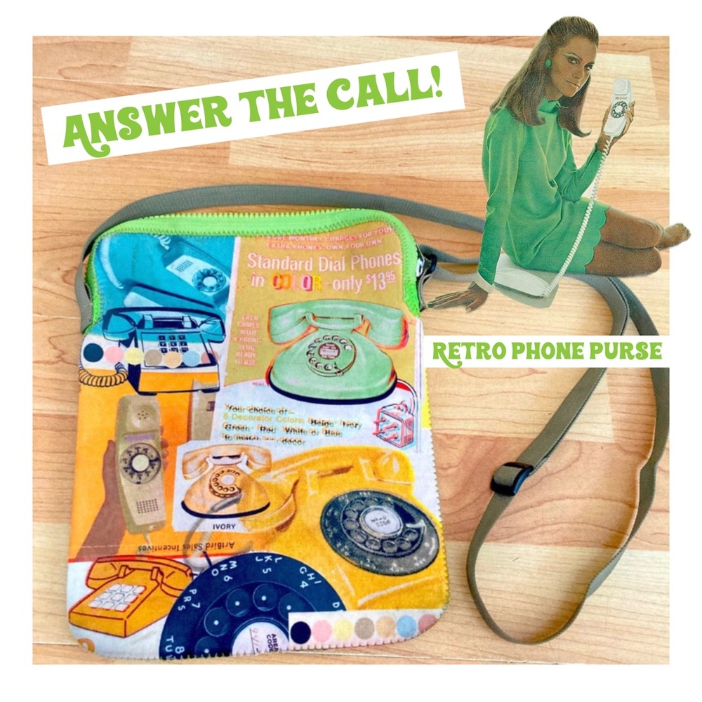 Retro Phone Purse Crossbody Vintage Style Phone Purse